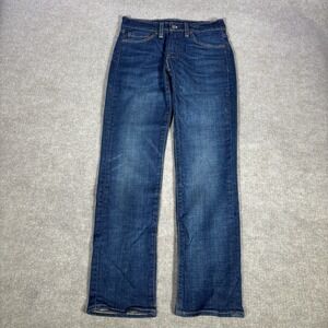 Levis Premium 511 Jeans Mens 28x29 Slim Fit Straight Leg Dark Wash Blue Denim